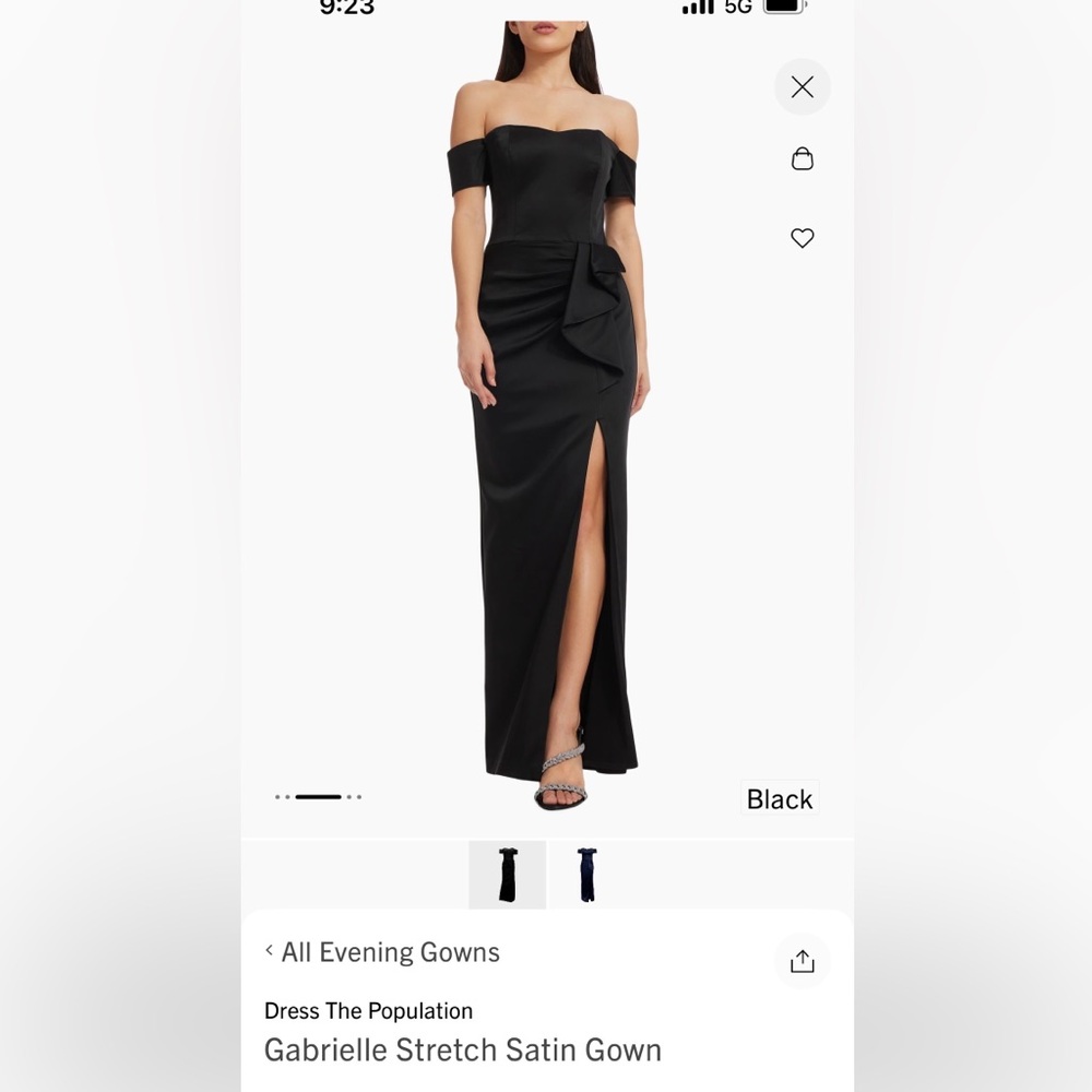 Dress The Population Stretch Satin Dress